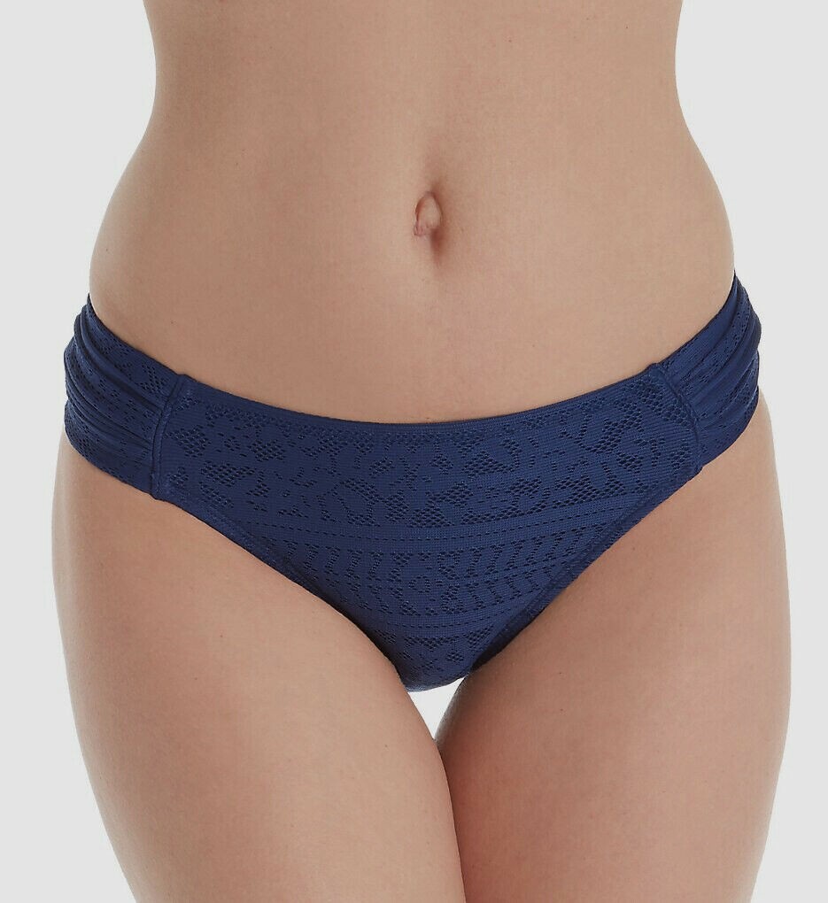 Bleu Rod Beattie Women's 187594 Navy Chic Peek Side Tab Hipster Swimwear Size 10