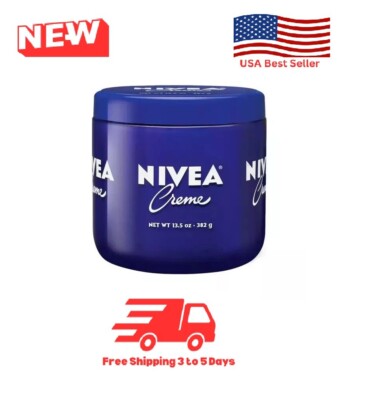 NIVEA Creme Body, Face and Hand Moisturizing Cream, 13.5 Oz Jar