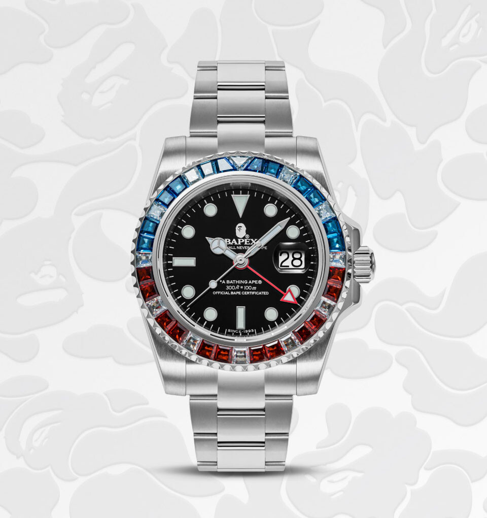 Pre-owned A Bathing Ape 2024 Ss  Men's Goods Bapex Type 2 Crystal Stone 1j70187008 In Black X Blue