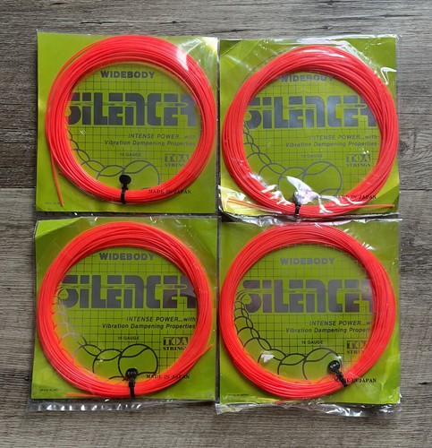 4) Vintage NOS TOA Strings SILENCER Tennis Racket Lot 16