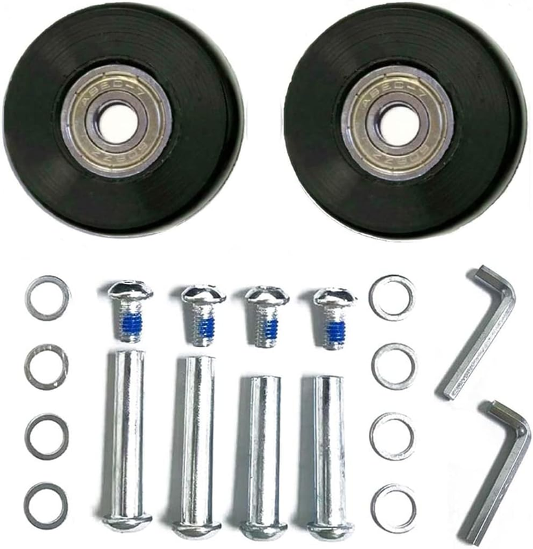 2Pcs Luggage Suitcase Wheels Replacement Kit 8mm(0.31") Bearings Repair Kits