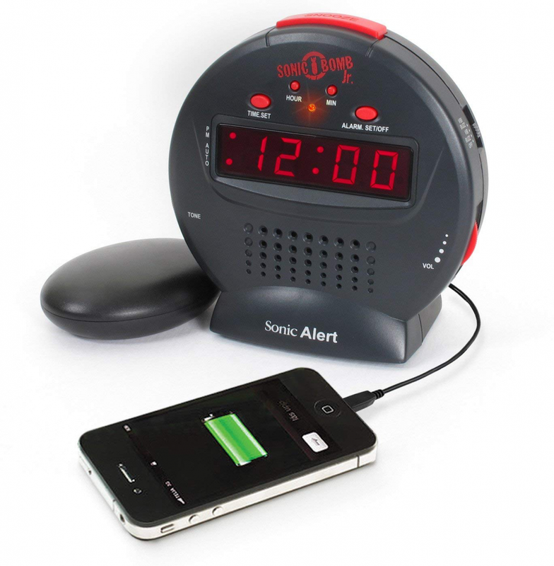 Sonic Alert SBJ525ss Bomb Jr., Black/Red