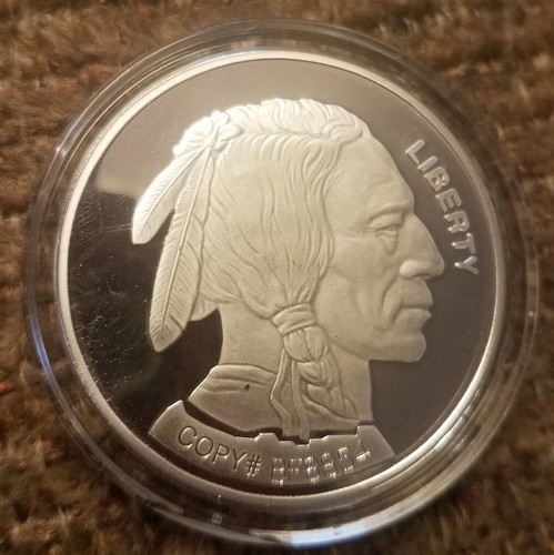 BUY IT NOW 2001 BUFFALO  PROOF PURE .999 SILVER-LAYERED/COLLECTOR CAPSULE#/CERT.