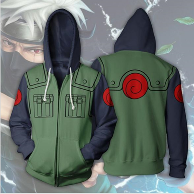 Adults Unisex Naruto Kakashi Hatake Hoodie Sweater Jacket