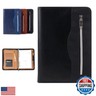 SAYEEC A5 Executive Conference Folder Business Notebook Zipped Organizer with Calculator Travel Portfolio binder Faux Leather Loose Leaf Paper Lined Refillable Journal Gift for Men