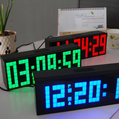Snooze Digital LED Alarm Wall Clock Table Desktop Bedroom Date Temperature Clock
