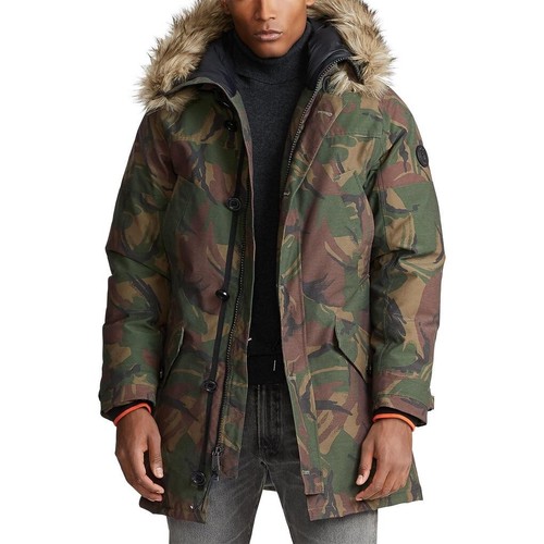 Nwt Mens Polo Ralph Lauren Faux Fur Elmwood Camo Annex Down Parka