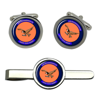12th Reconnaissance Squadron USAF Cufflinks and Tie Clip Set