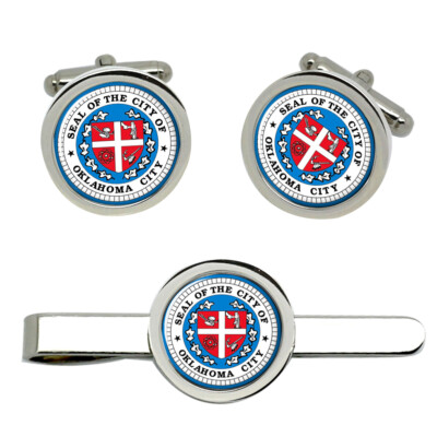 Oklahoma City Ok ( Eeuu ) Gemelos y Corbata Clip Set