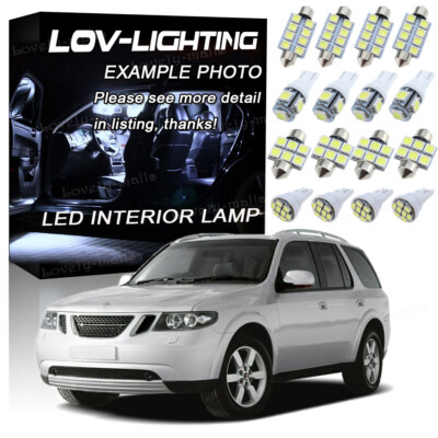 LED for Saab 9-7x 2005-2009 (10 Pieces) Cool White 6000K LightPremium Interior