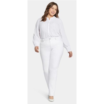 NEW! Nydj Not Your Daughter's Jeans Women 28W White Marilyn Straight Denim Jeans