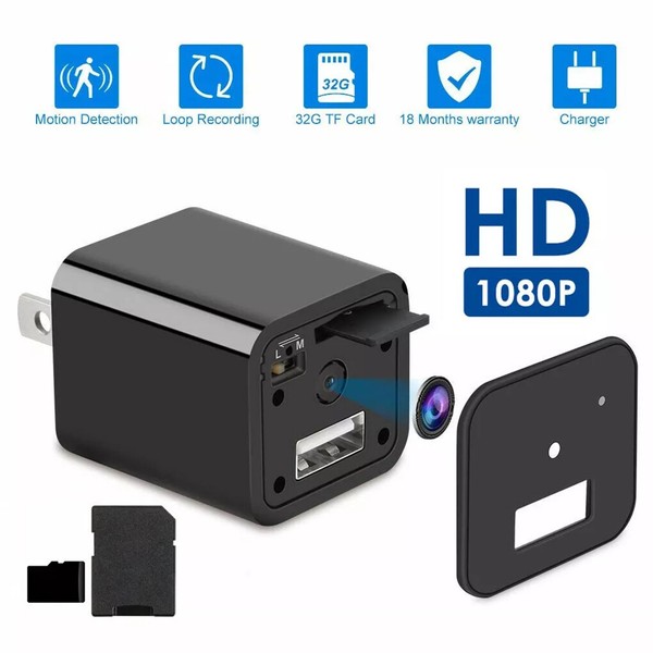 WiFi Mini Cam Wall Plug Charger Camera 1080P HD USB-C Nanny Cam Home Security - Image 13