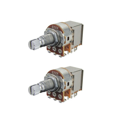 FLEOR FLEOR 2PCS B250K Push Pull Potentiometers Volume Tone Long Split Shaft