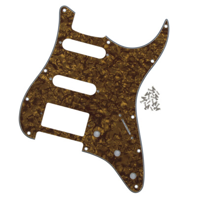 Modern ST HSS Guitar Pickguard 11 Holes Scratch Plate + Screws for ST Guitar