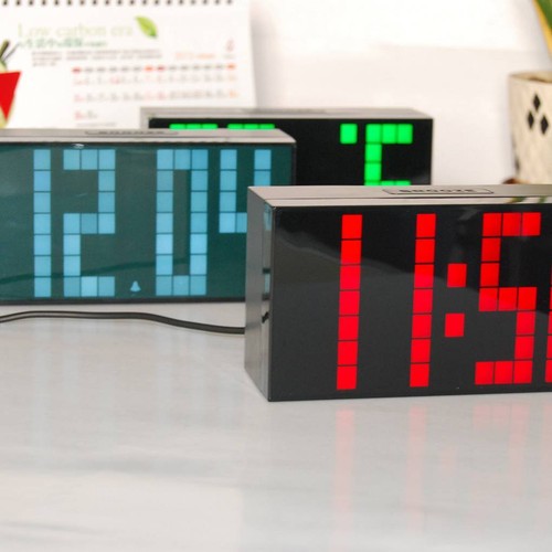 Digital LED Alarm Clock Snooze Function Indoor Electronic Wall Desktop Clock