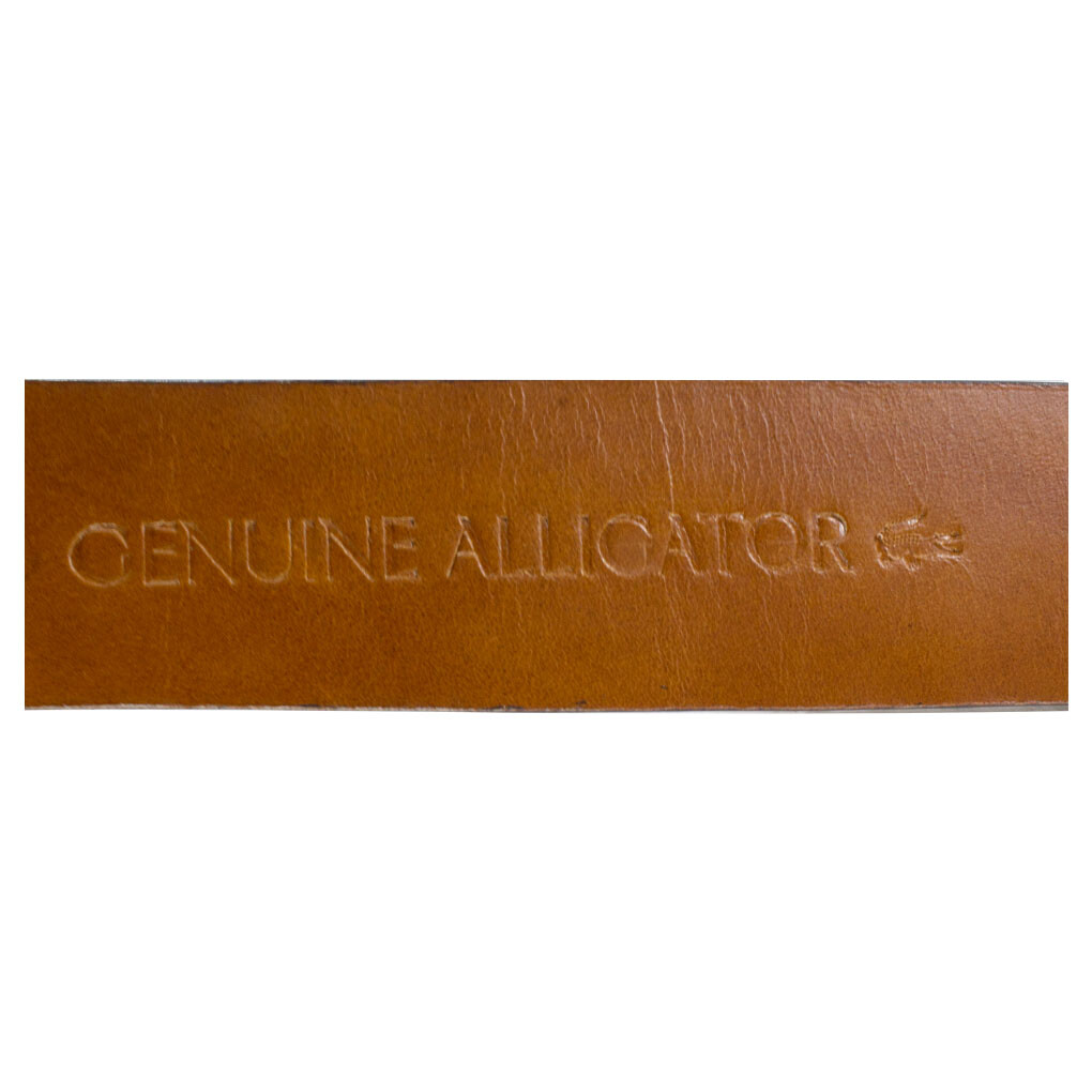 Pre-owned Handmade Genuine Black Cherry Alligator Double Tail Leather Belt (made In U.s.a) In Multicolor