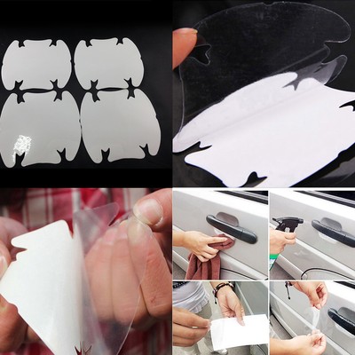 8Pcs Universal Transparent Car Door Bowl Protective Film Handle Stickers