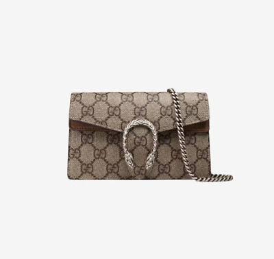 Gucci Dionysus GG Super Mini Bag Beige Ebony / FEDEX