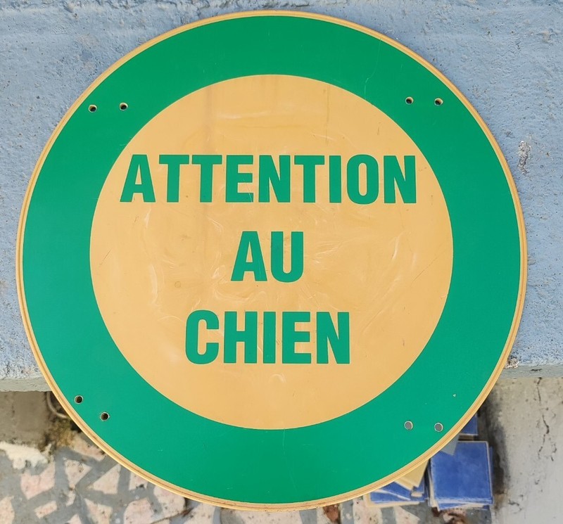 Disque Attention Au Chien Novap L.30 X H.30 Cm