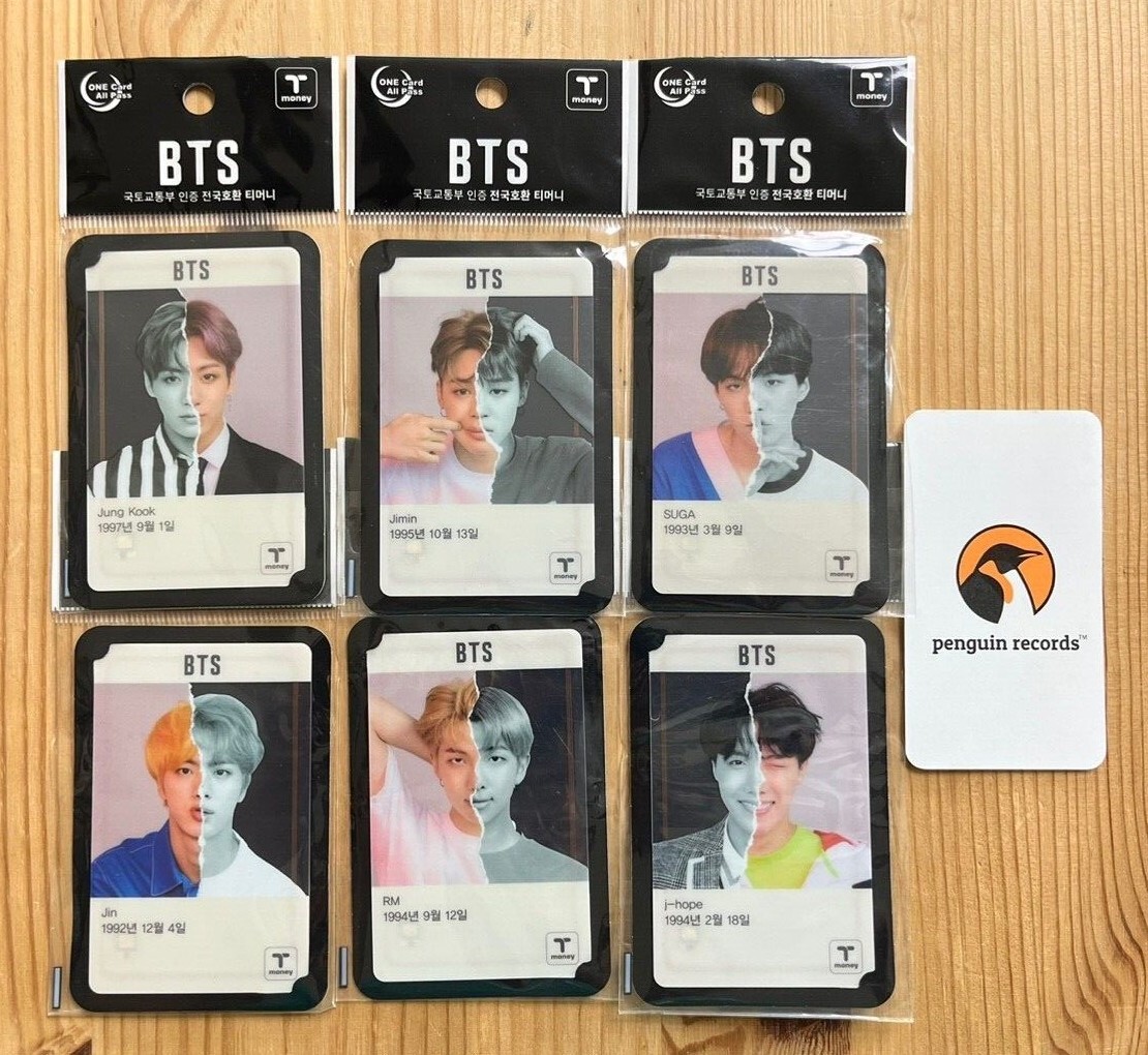 BTS 全員ver T-money カード T-moneyカード（BTS 防弾少年団） 韓国情報広場