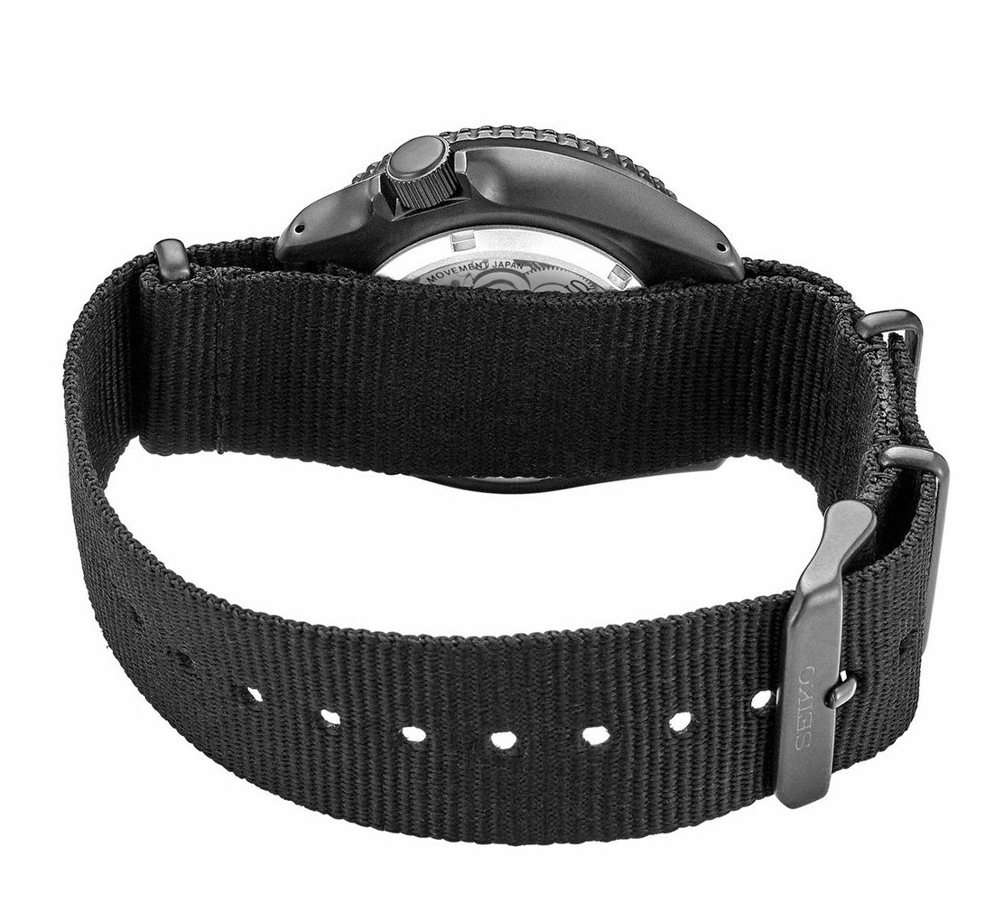 Pre-owned Seiko 5 Sports 24-jewel Automatic Watch - Black - Nylon