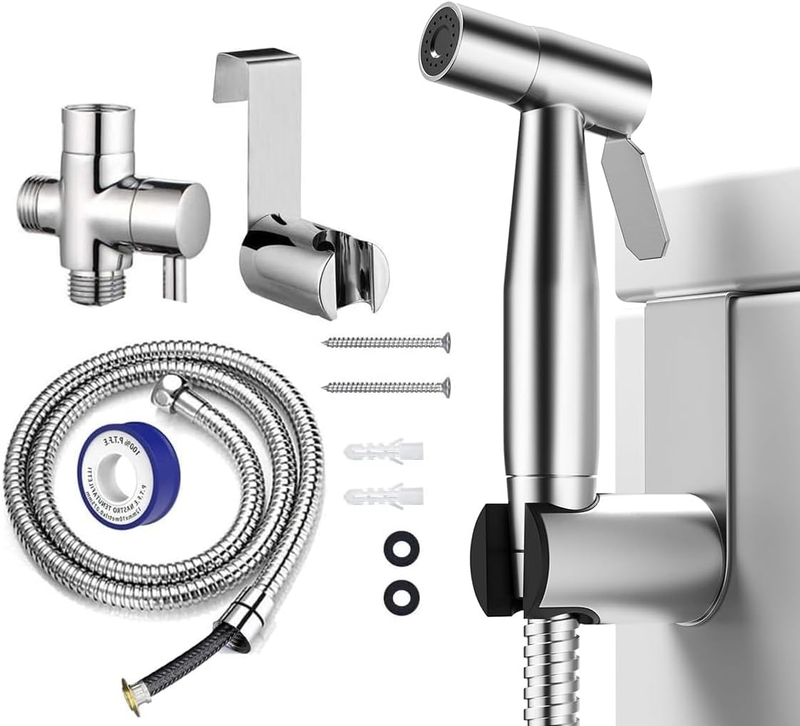 Handheld Bidet Sprayer for Toilet, Adjustable Water Pressure with Stainless Stee