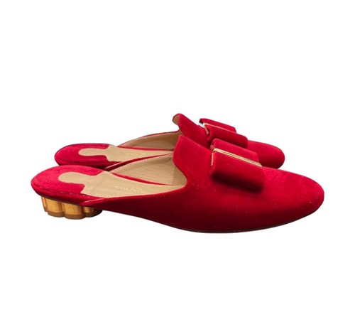 サンダル・ミュール SALVATORE FERRAGAMO Red Nappa Leather Astro X5 Mules Red 'Astro' heeled mules FERRAGAMO - Vitkac AS