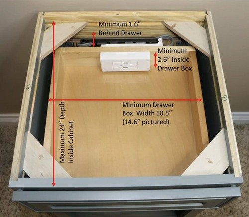 In Drawer Outlet Drawer Docking Charging Station Power Strip Hair Dryer