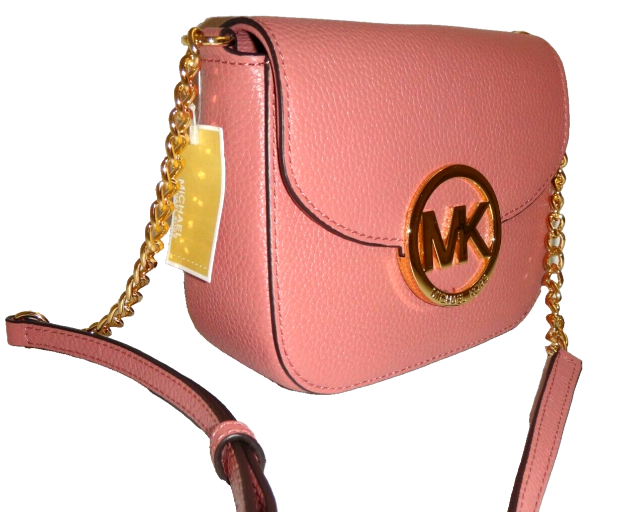 MICHAEL KORS Fulton MK Flap Shoulder Bag SM Cross-body Fawn