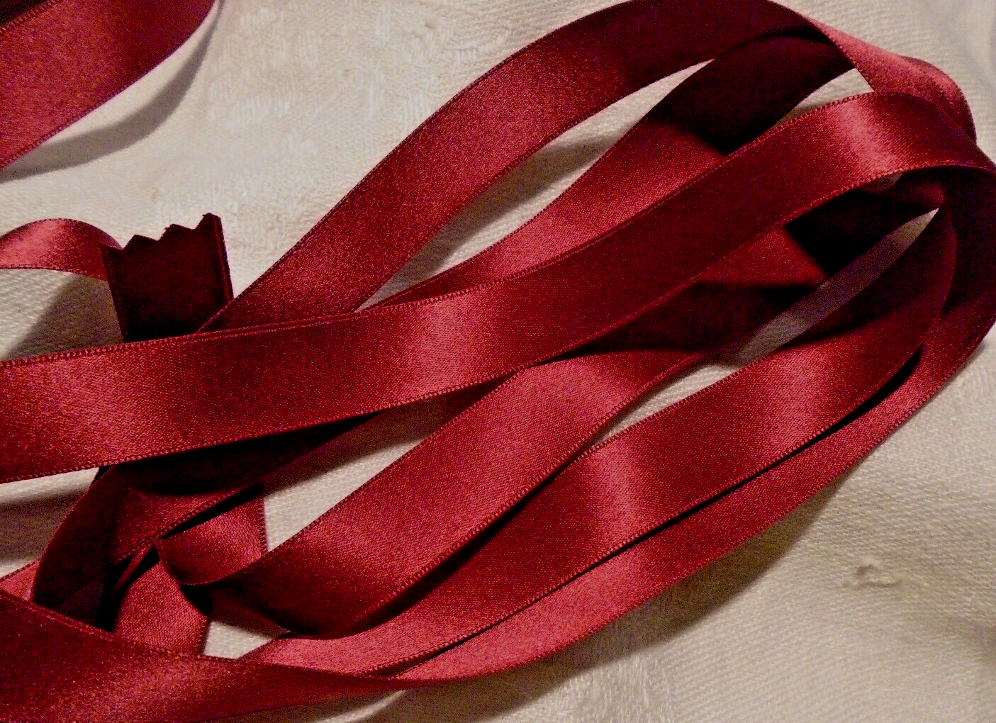 Silk Ribbon Dark Red Bordeaux Red 23 Mm Satin Ribbon -  Singapore