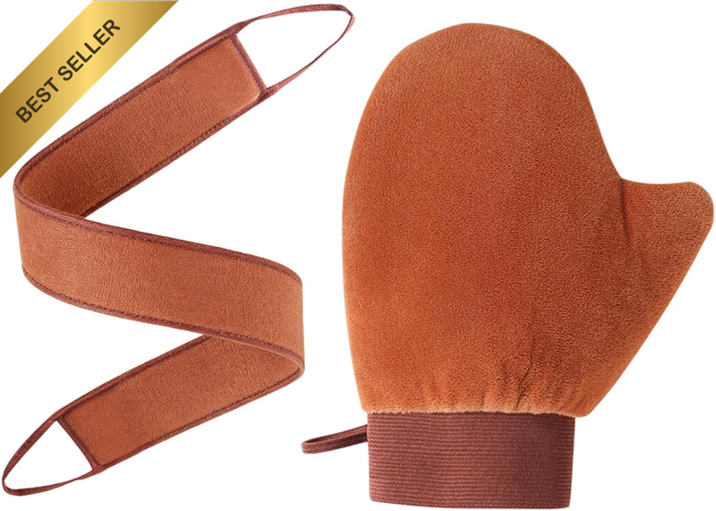 2 Pcs 2 in 1 Self Tanner Mitt Applicator Kit, Self Tanning Mitt Applicator Kit w