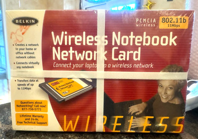 Belkin Cardbus Wireless Notebook Network Card 802.11g EUC in box Vintage