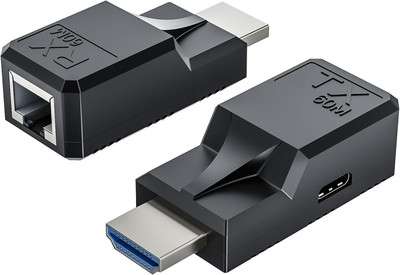 196FT HDMI Extender over Single Ethernet Cat5E/6 Cable, Support Audio Video UHD 