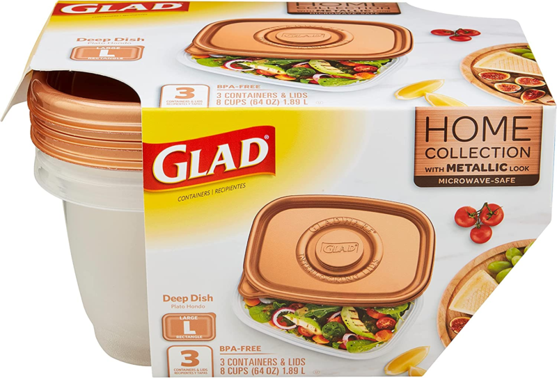 Large Rectangle Holds 64 Oz 3 Ct