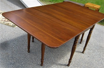 SALE! VINTAGE CHERRYWOOD GATELEG DROPLEAF DINING TABLE BUCKS COUNTY PROVINCIAL-