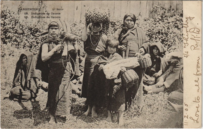 Pc Argentina, Indigenes De Canete, Vintage Postcard (B41975)