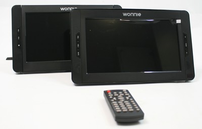 WONNIE 10.5 Zoll Dual DVD Player Kopfstützen Video Player Kopfhörern Akku AV Out