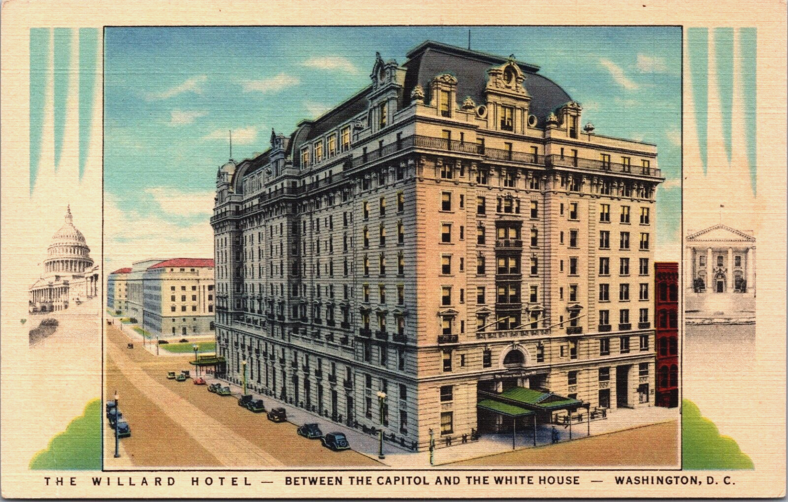 The　Willard USA Washington D.C The Willard Hotel Vintage Postcard B196