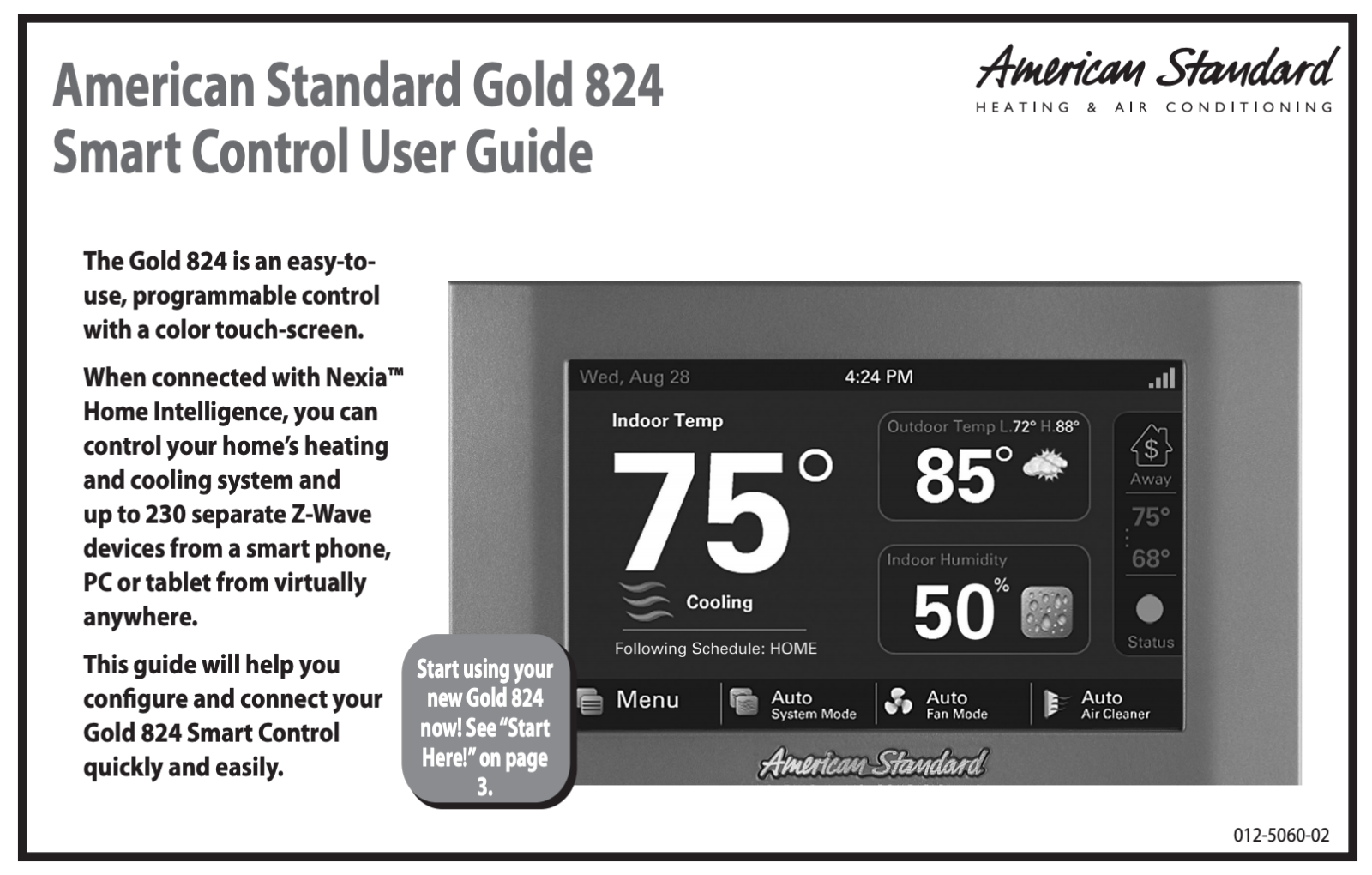 American Standard ACONT824AS52DA - Gold Series 4.3