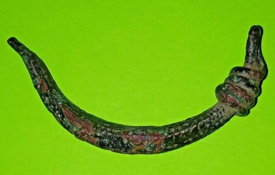 400 BC Celtic Woad Grinder Pendant ancient tool old artifact antique VG Celts ae