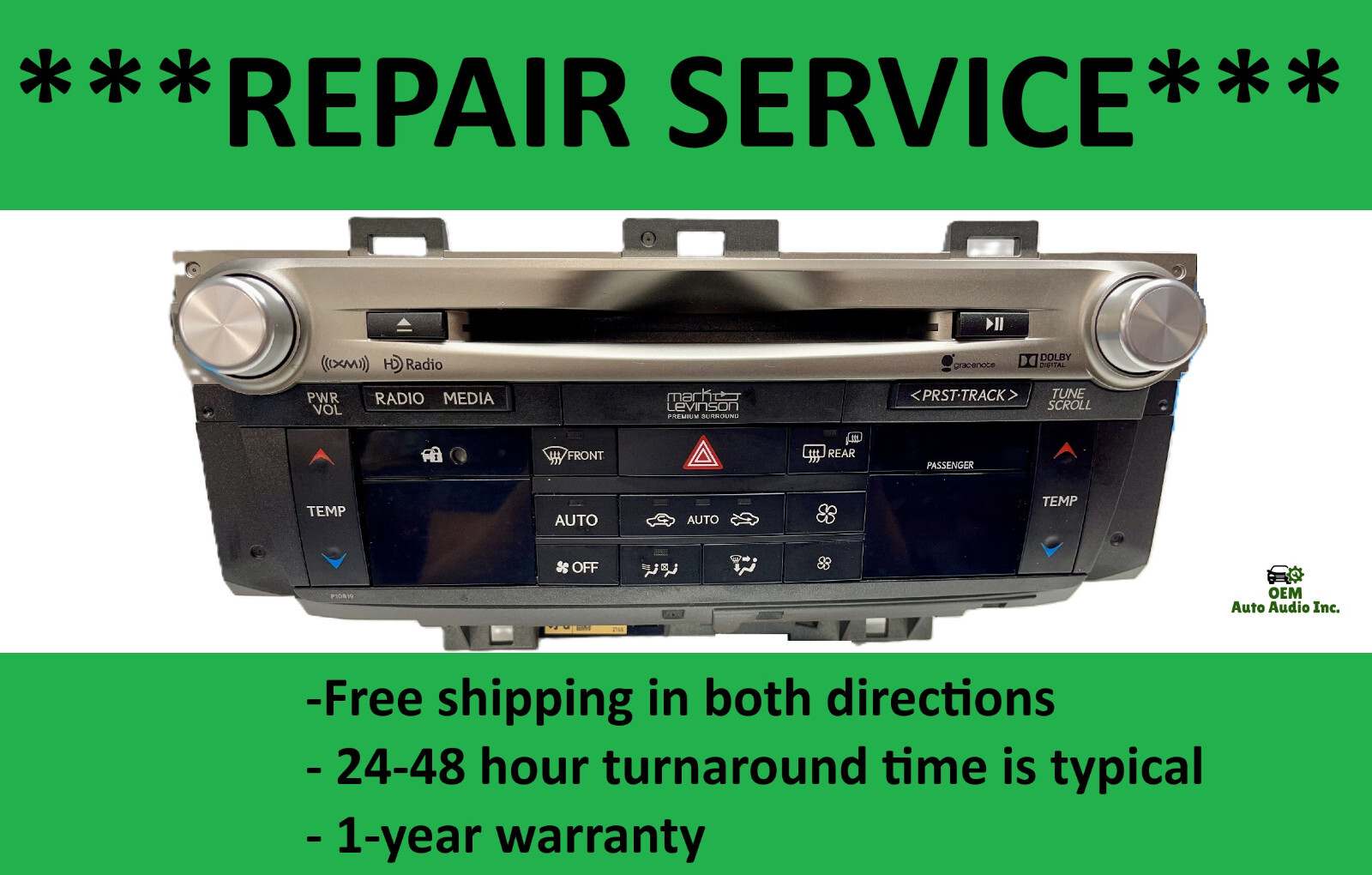 Healy レゾナンスエディション機器 2015-2016 Lexus ES300H ES350 HD Radio Repair Service | 86280