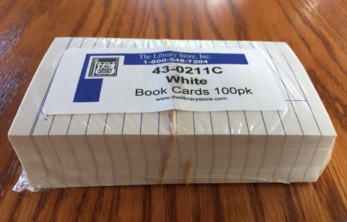 100 Library Book Loan Cards, Wedding Escort, Book Plates, Invitation Card, Craft