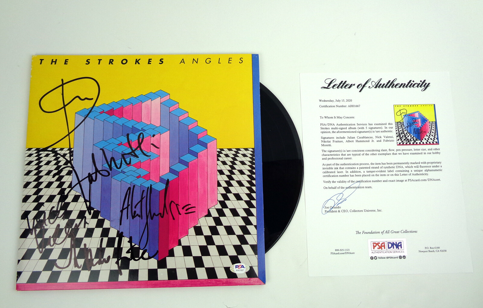 The Strokes Full Band Signed Autograph Angles Vinyl Record