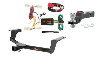 Curt Class 3 Trailer Hitch w/ Wiring Harness & Ball Mount for 06-12 Toyota RAV4