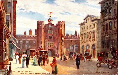 Tucks 7848 London, St. James Place from St James Street Vintage Postcard N65