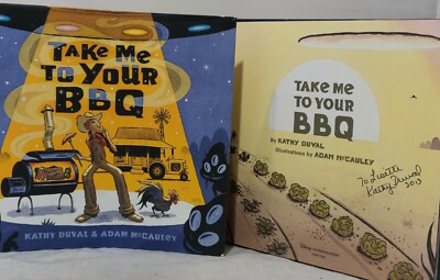 TAKE ME TO YOUR BBQ by Kathy Dival SIGNED Autograph Book