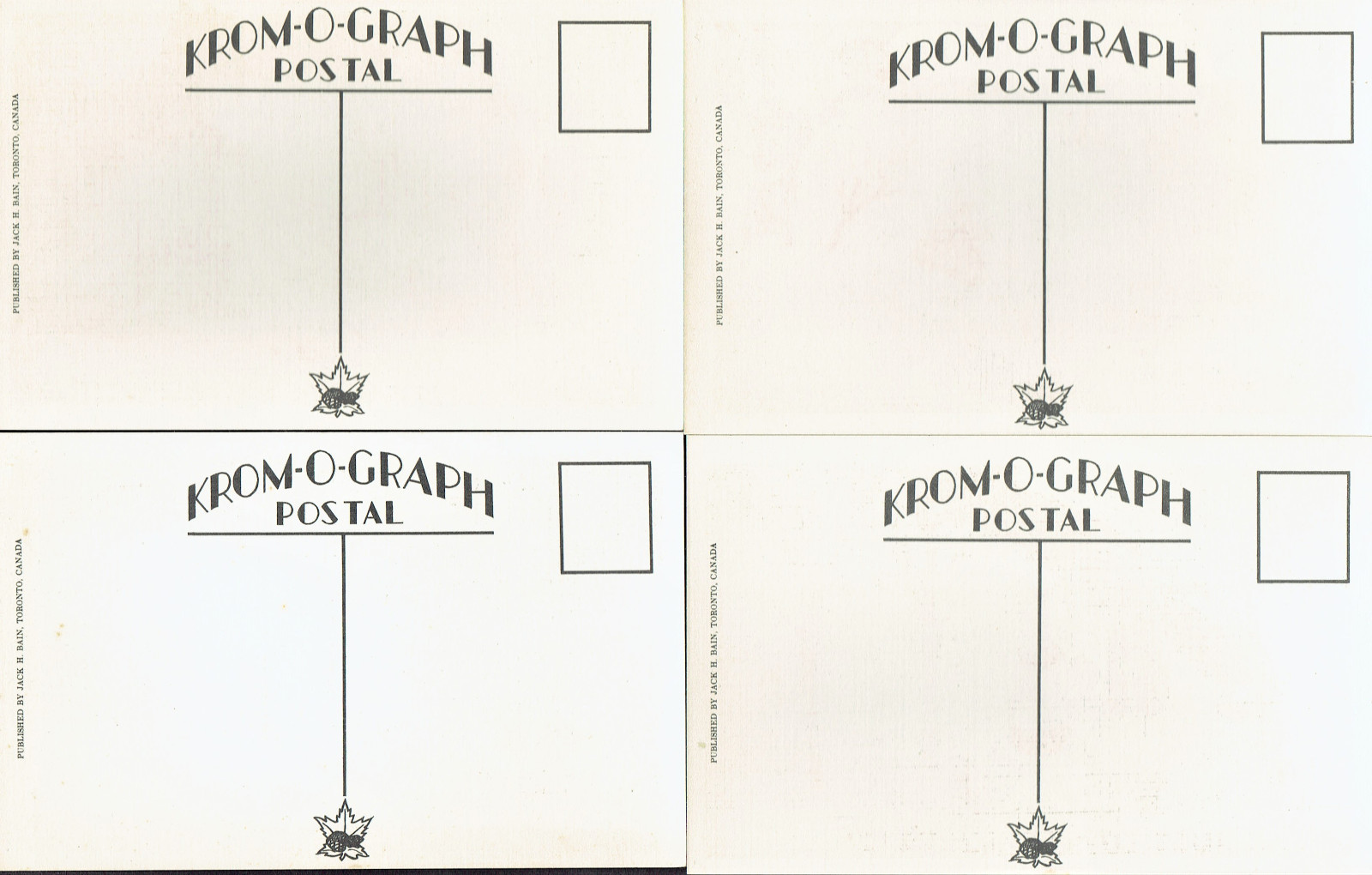 Four (4) Vintage (early 1950s) Unused Humorous ‘Camping’ Cartoon Post Cards