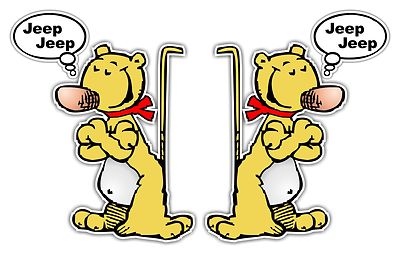 EUGENE the JEEP ''Cartoon Character'' Vinyl Decals FULL COLOR - St3 (3.5'' to 7.5'')