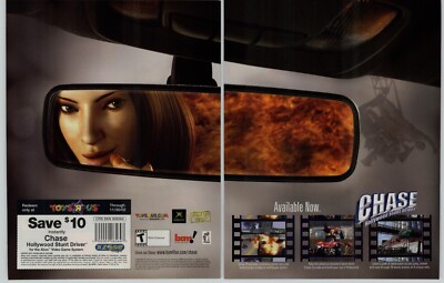 2002 Chase Hollywood Stunt Driver Xbox Video Game Art Vintage Print Ad Poster 