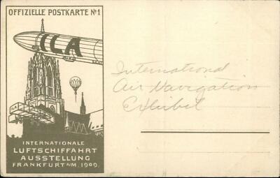Frankfurt Aviation Festival Air Balloon Poster Art Luftschiffahrt Ausstellung
